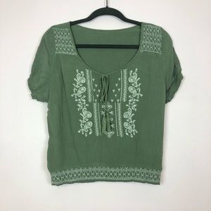 Papaya Embroidered Blouse Size Large